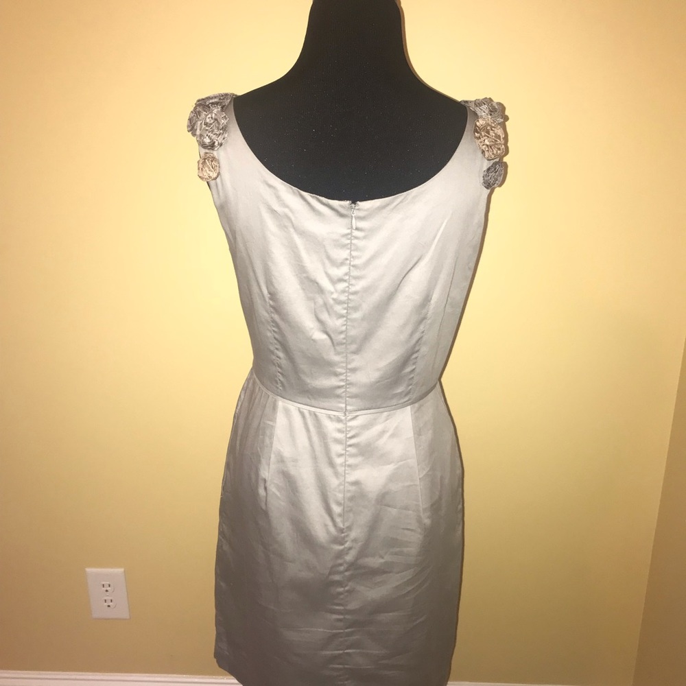 Anthropologie Baraschi  Gray Floral Dress Size 6 - Picture 8 of 9